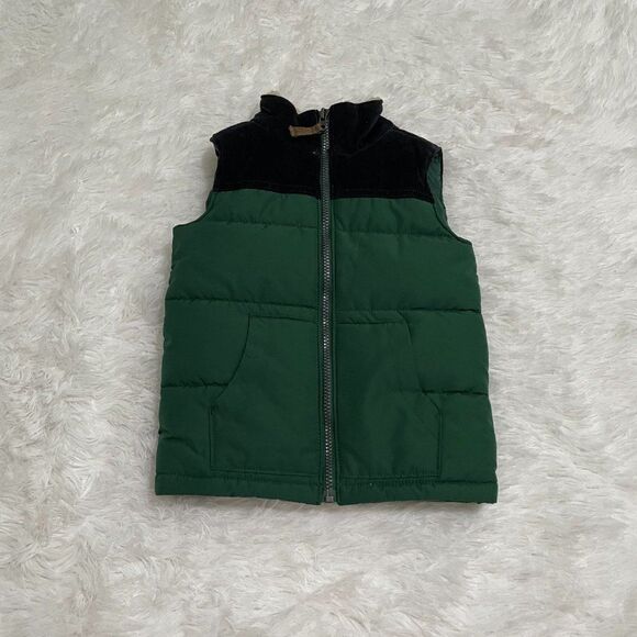Toddlers Carter's Puffer Sleeveless Winter Jacket Vest in Green Size 5 - Picture 2 of 10